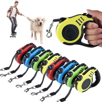 Correa Retráctil para Perros - 3 o 5 Metros, Sistema Automático con Freno y Bloqueo de Seguridad