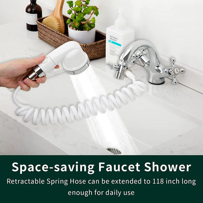 Alcachofa de Ducha Adaptable al Grifo - Manguera Extensible 3m para Bañar Mascotas, Bebés y Uso en Cocina o Baño
