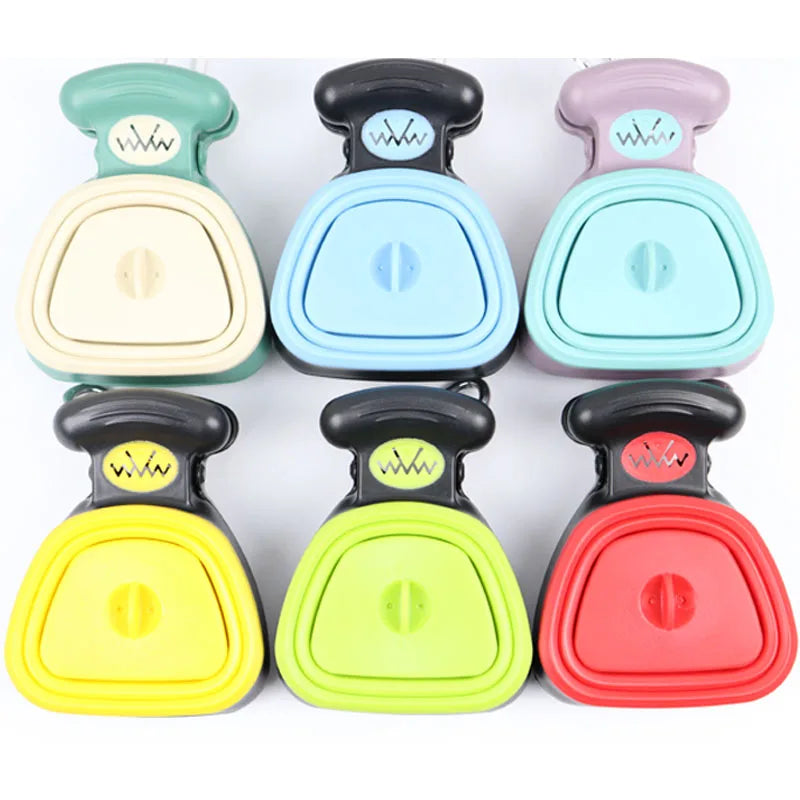Recogedor de Excrementos Plegable para Perros - Pala de Viaje con Rollo de Bolsas Biodegradables Incluido 