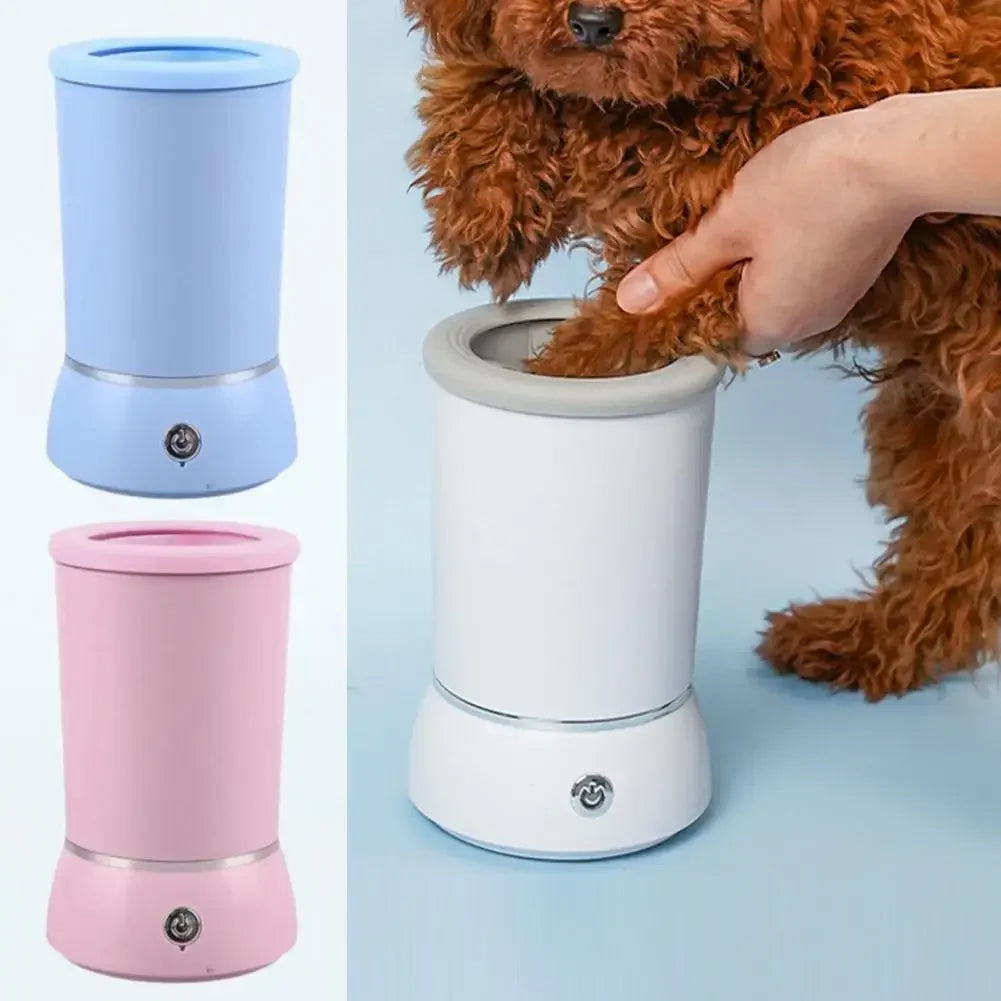 Lavapatas Automático para Perros - Vaso Limpiador de Patas Eléctrico con Carga USB, para Perros Pequeños, Medianos y Grandes