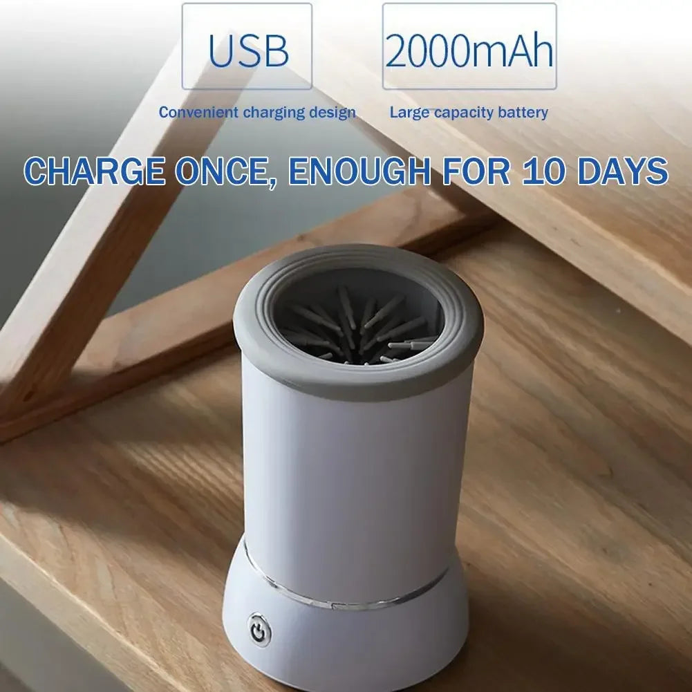 Lavapatas Automático para Perros - Vaso Limpiador de Patas Eléctrico con Carga USB, para Perros Pequeños, Medianos y Grandes