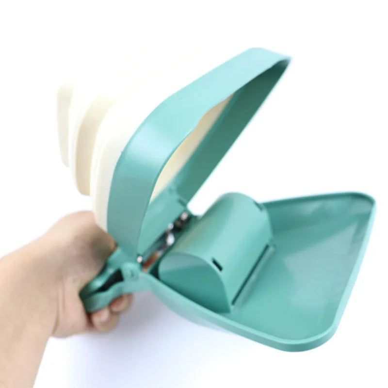 Recogedor de Excrementos Plegable para Perros - Pala de Viaje con Rollo de Bolsas Biodegradables Incluido 