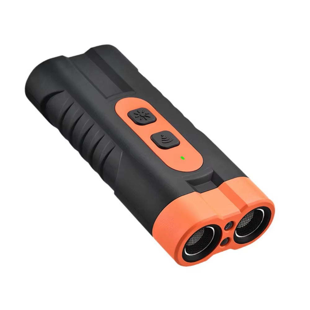 Repelente Ultrasónico Recargable para Perros - Control de Ladridos con Linterna LED, Entrenamiento sin Contacto
