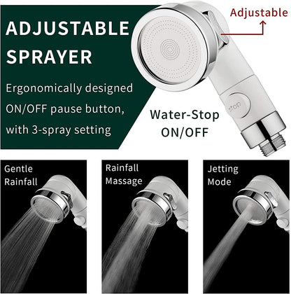 Alcachofa de Ducha Adaptable al Grifo - Manguera Extensible 3m para Bañar Mascotas, Bebés y Uso en Cocina o Baño
